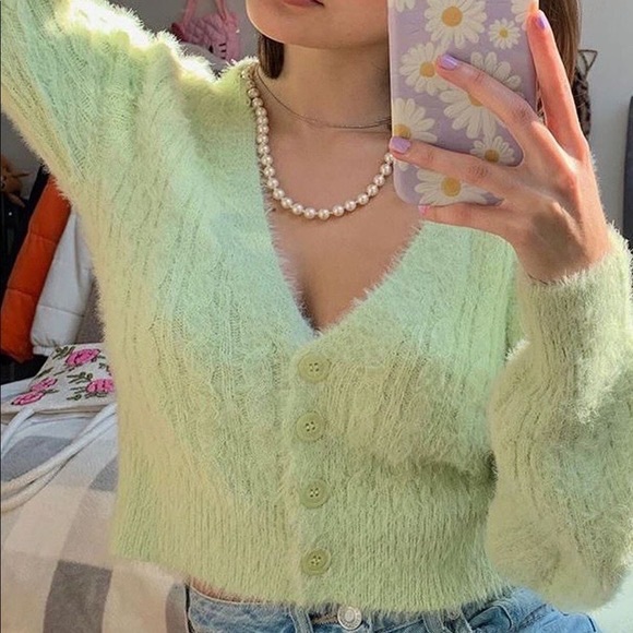 Garage Fuzzy Cardigan Set - Picture 1 of 3